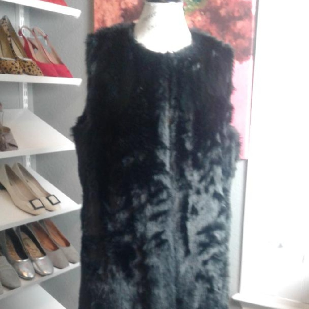 Womens faux fur vest